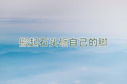 成语搬起石头砸自己的脚