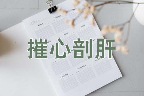 成语摧心剖肝