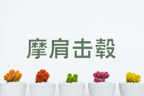 成语摩肩击毂