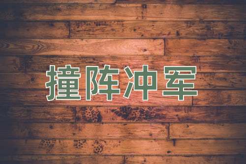 成语撞阵冲军