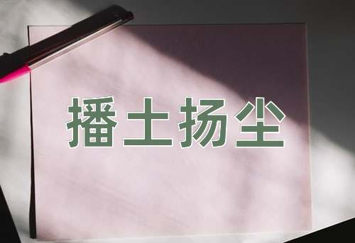 成语播土扬尘