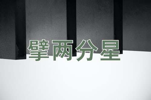 成语擘两分星