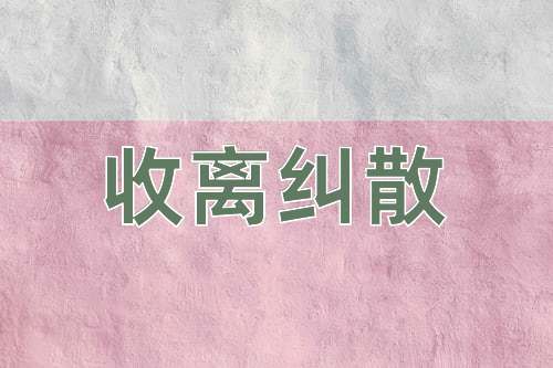 成语收离纠散