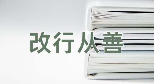 成语改行从善