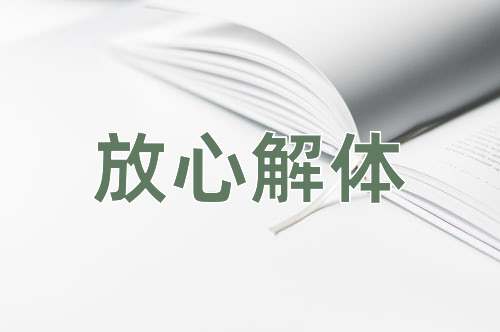 成语放心解体