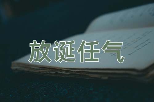 成语放诞任气