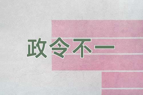 成语政令不一