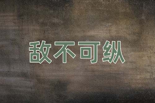 成语敌不可纵