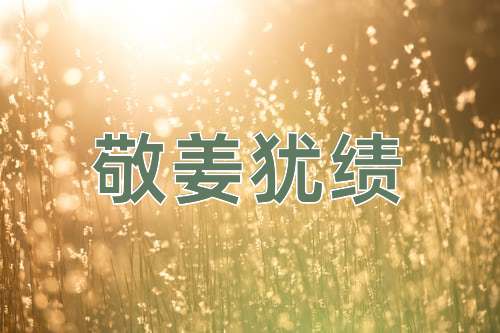 成语敬姜犹绩