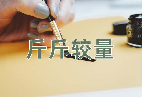 成语斤斤较量
