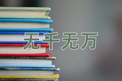 成语无千无万