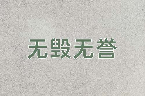 成语无毁无誉