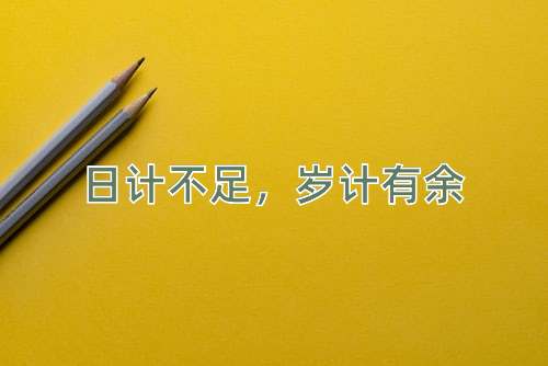 成语日计不足，岁计有余