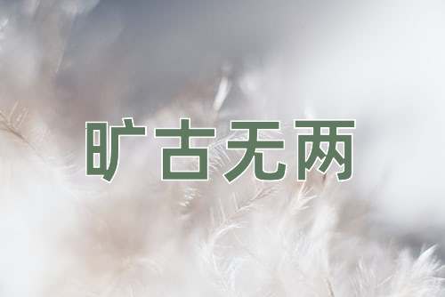 成语旷古无两