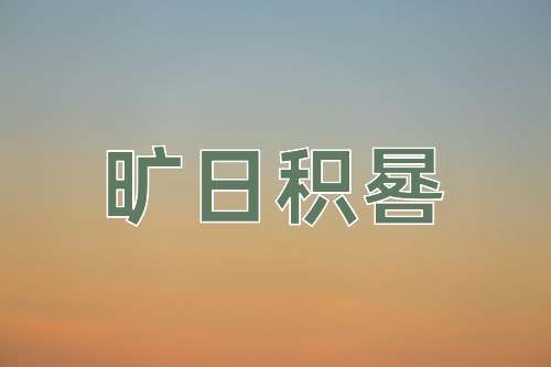 成语旷日积晷