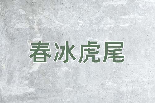 成语春冰虎尾