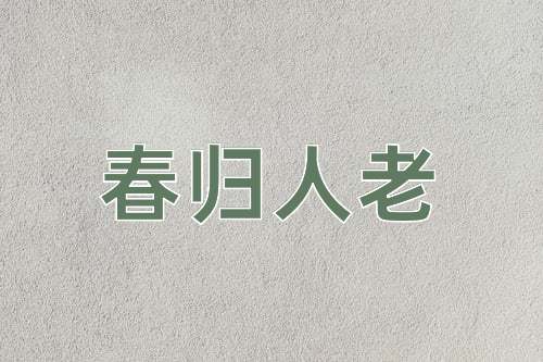 成语春归人老