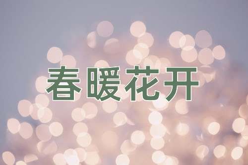 成语春暖花开
