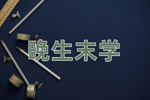 成语晚生末学