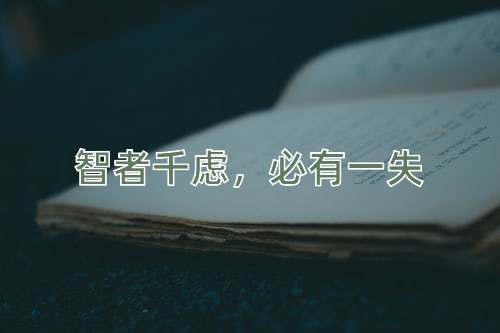 成语智者千虑，必有一失