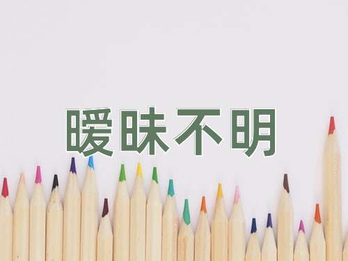 成语暧昧不明