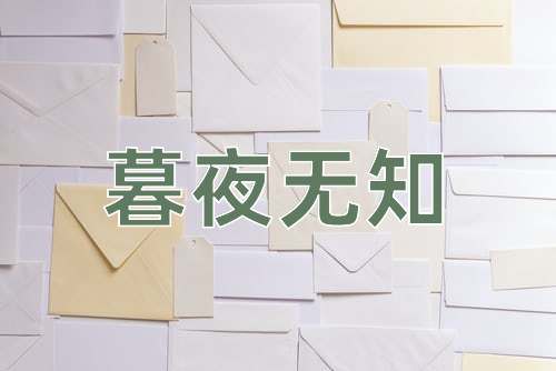成语暮夜无知