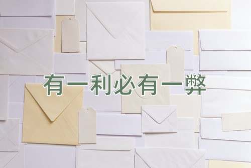 成语有一利必有一弊