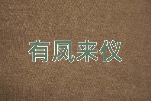 成语有凤来仪
