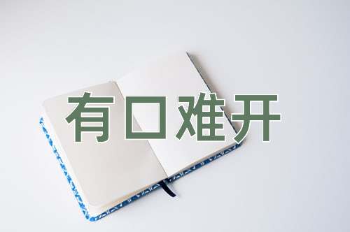 成语有口难开