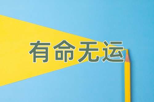 成语有命无运