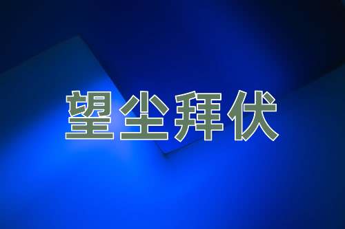 成语望尘拜伏