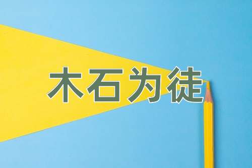 成语木石为徒