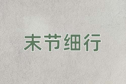 成语末节细行