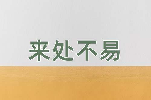 成语来处不易