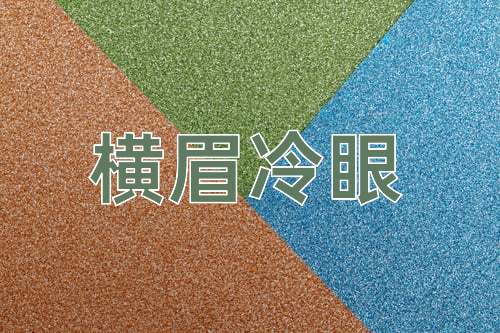 成语横眉冷眼
