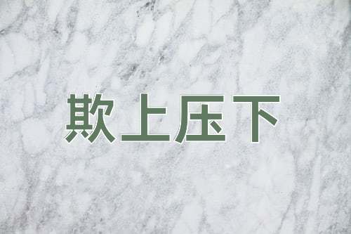 成语欺上压下
