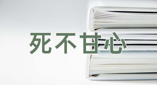 成语死不甘心