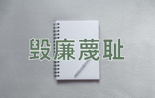 成语毁廉蔑耻