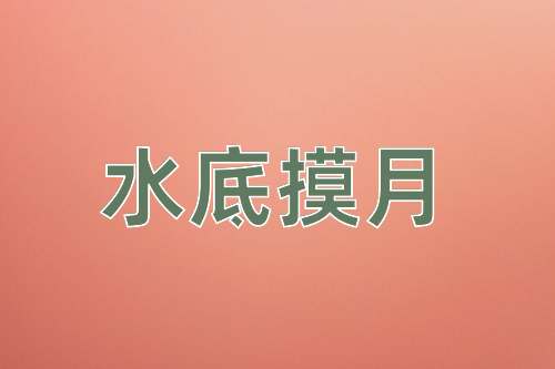 成语水底摸月