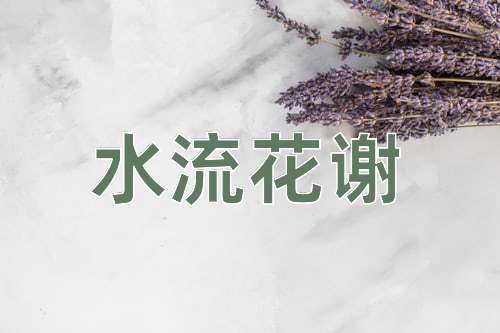 成语水流花谢