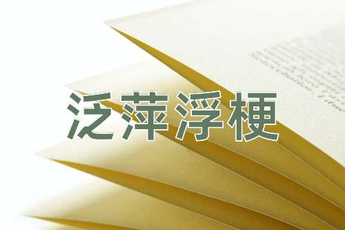 成语泛萍浮梗