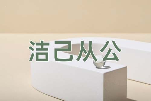 成语洁己从公