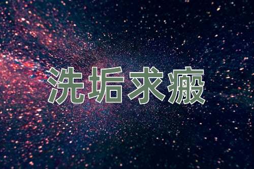成语洗垢求瘢