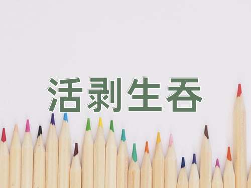 成语活剥生吞