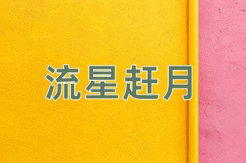成语流星赶月