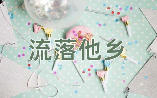 成语流落他乡