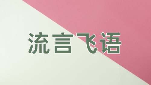 成语流言飞语