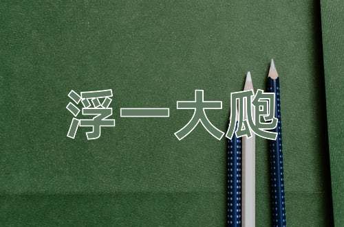 成语浮一大瓟