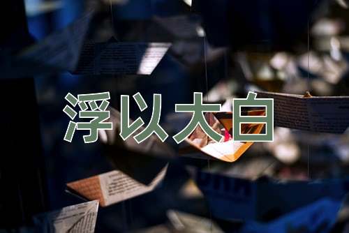 成语浮以大白
