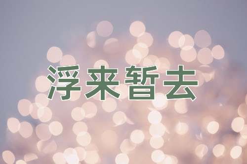 成语浮来暂去
